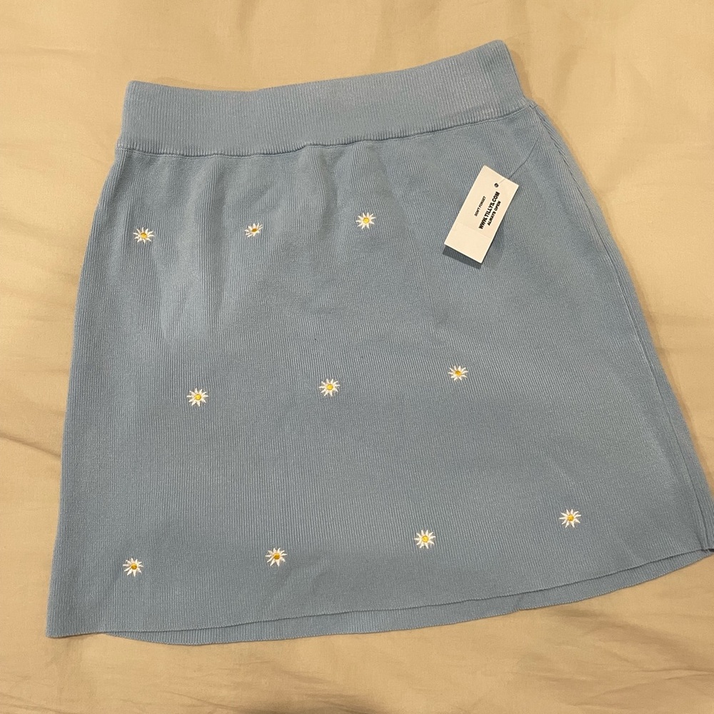 Knitted Periwinkle Daisy Skirt | Tilly’s